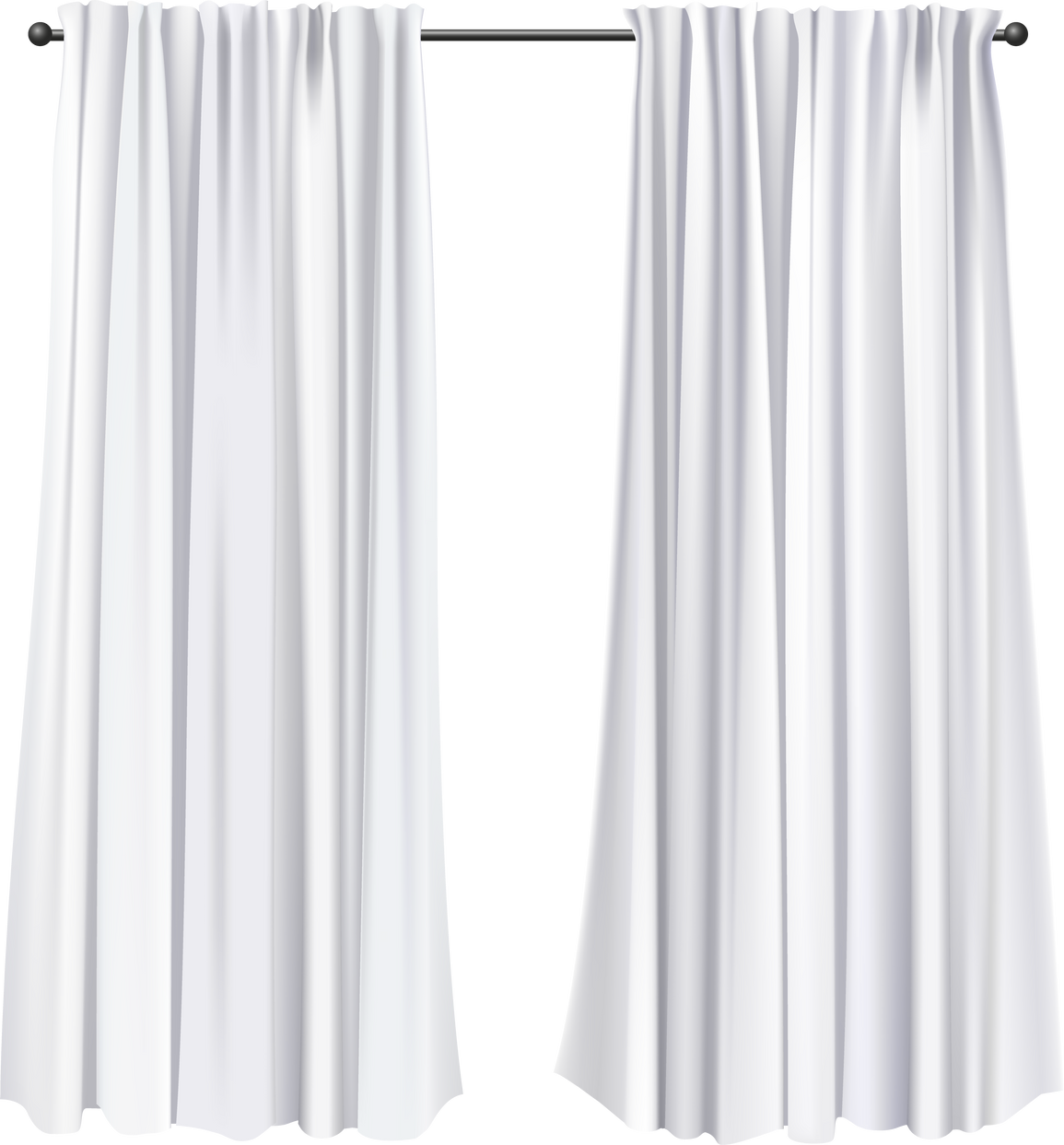 Realistic White Curtains