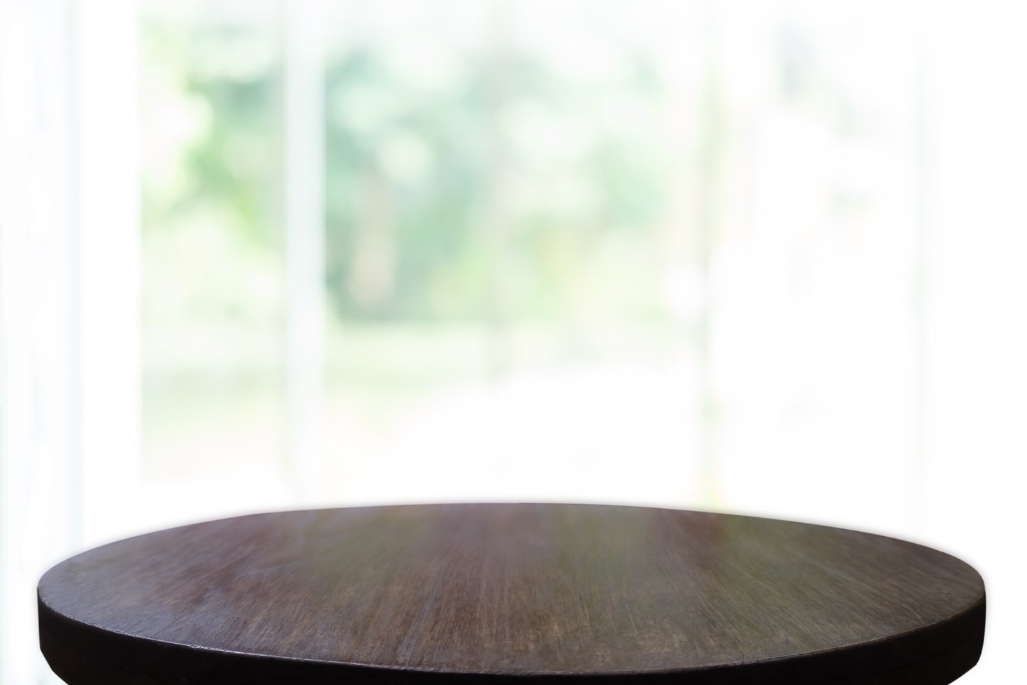 Empty Wooden Table and Window Room Background